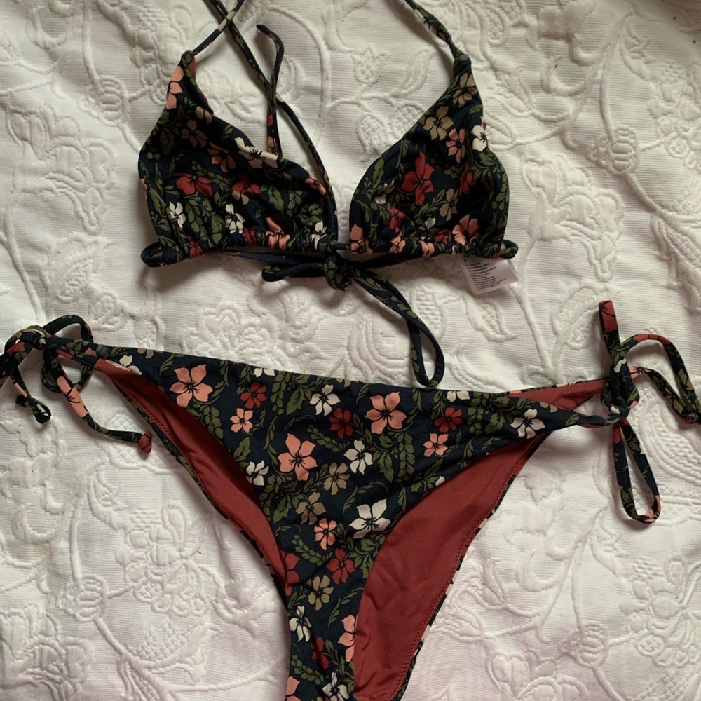 Floral string bikini